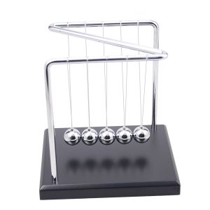 Hot sale Z shape newtons cradle balance ball with wooden base